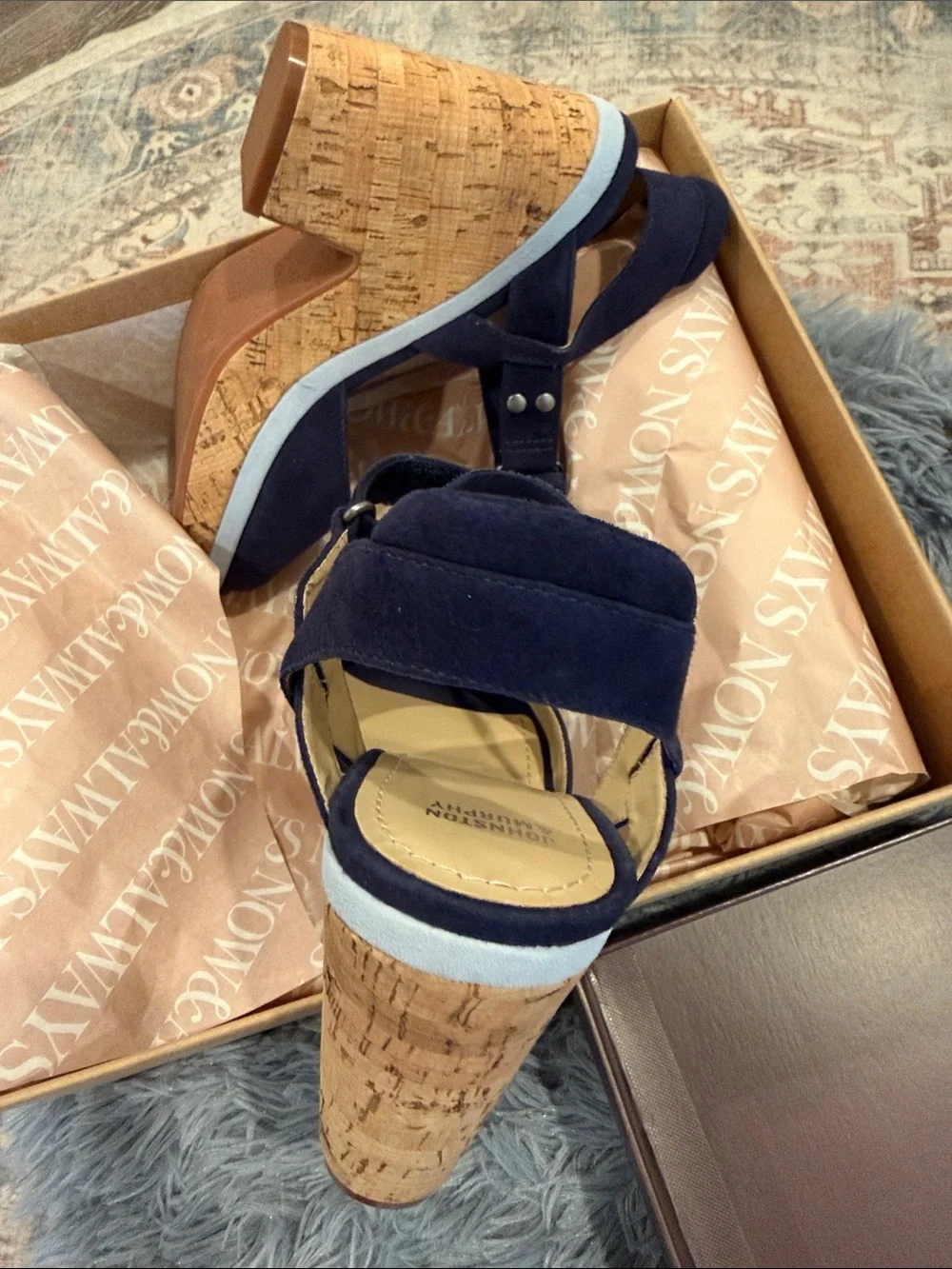 Johnston & Murphy navy suede